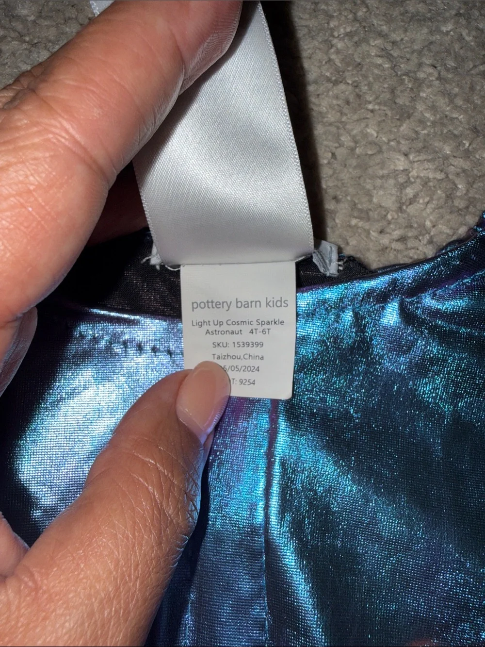 Pottery Barn Kids-Iridescent Purple Space Explorer Costume with Star Details!